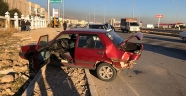 Zincirleme trafik kazasından yaralanmadan kurtuldular