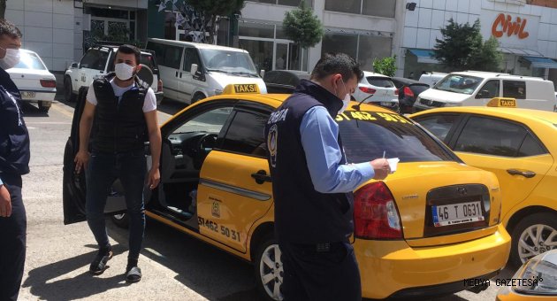 Ticari taksiler denetimden geçiriliyor