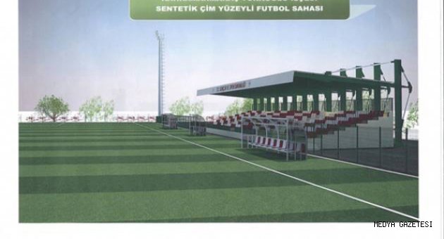 TÜRKOĞLU İLÇEMİZDEKİ SENTETİK FUTBOL SAHASININ YAPIMI DEVAM EDİYOR.
