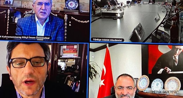 Üniversitemiz Rektörü Can, Video Konferans Yöntemiyle Gerçekleştirilen Türkiye Adalet Akademisi Danışma Kurulu Toplantısına Katıldı