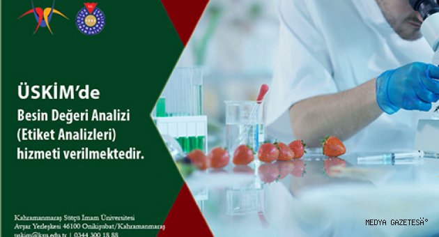 Üniversitemiz ÜSKİM Laboratuvarlarında Besin Öğelerinin (Etiket Bilgisi) Analizleri Gerçekleştiriliyor