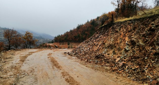 Yavşan Yaylası Yolu Genişletiliyor