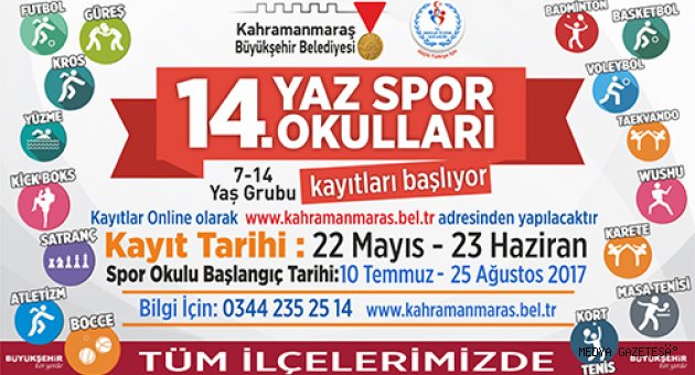 YAZ SPOR OKULU KAYITLARI BAŞLIYOR