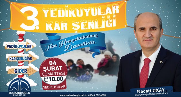 YEDİKUYULAR'DA KAR ŞENLİĞİ BAŞLIYOR